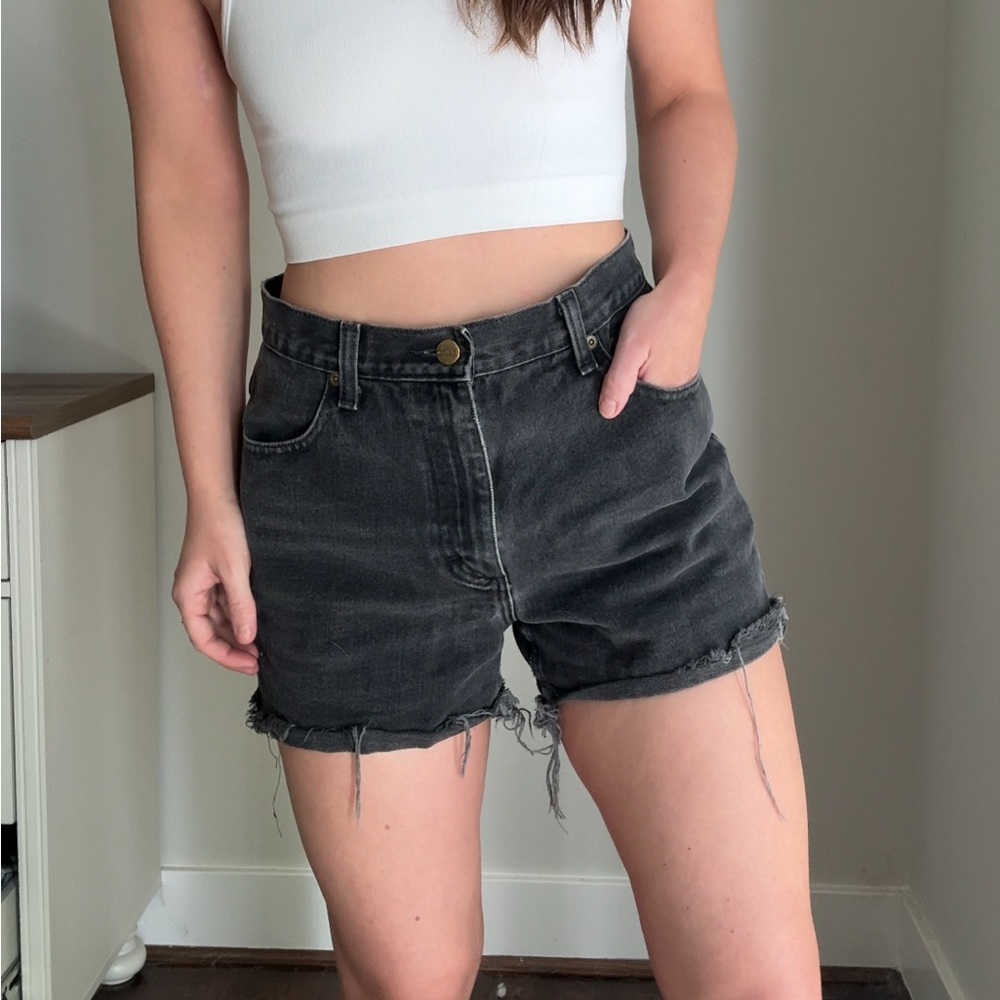 Women's Black Denim Shorts